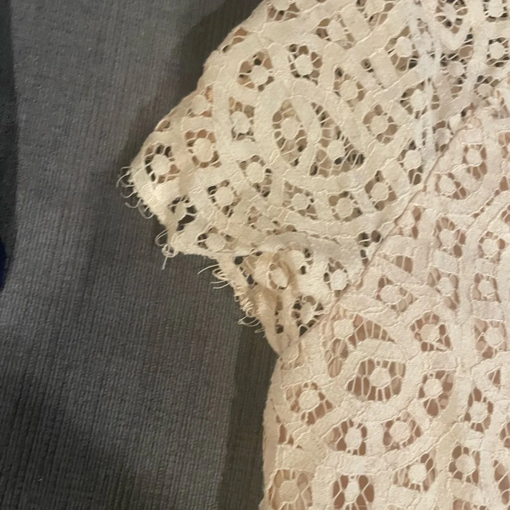 Gently used J. Crew lace ivory shirt. - Picture 5 of 5